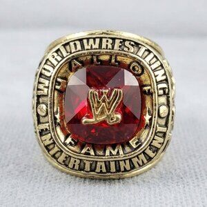 WWE Hall of Fame Ring 2008 Replica - World Wrestling Entertainment - Gold Tone